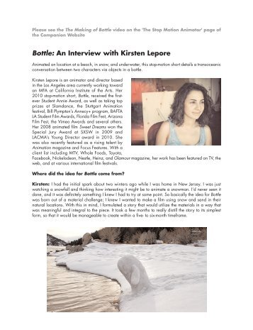 Bottle: An Interview with Kirsten Lepore - Routledge