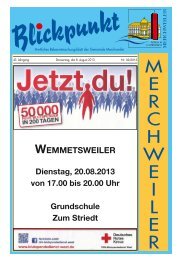Amtliches Bekanntmachungsblatt der Gemeinde Merchweiler