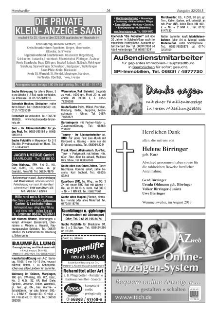 Amtliches Bekanntmachungsblatt der Gemeinde Merchweiler