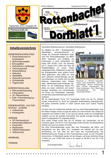 Dorfblattl 09/2013, Ausgabe 56 (pdf, 2,6 mb) - in der Gemeinde ...