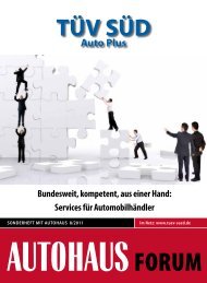 AUTOHAUS Forum TÜV SÜD - Auto Service Praxis