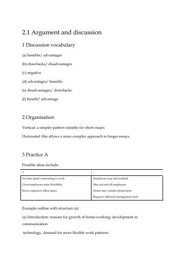 2.1 Argument and discussion - Routledge