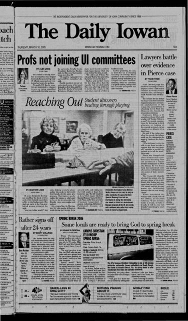 March 10 - The Daily Iowan Historic Newspapers - University of Iowa