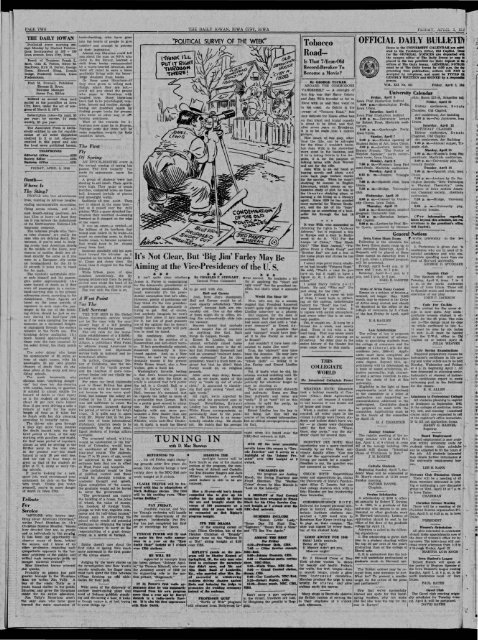 April 5 - The Daily Iowan Historic Newspapers - University of Iowa