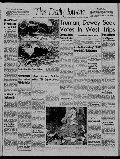 Daily Iowan (Iowa City, Iowa), 1948-09-22 - University of Iowa