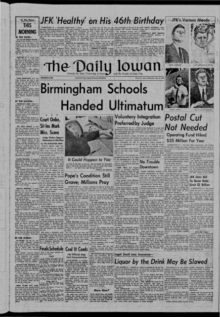 May 29 - The Daily Iowan Historic Newspapers - University of Iowa