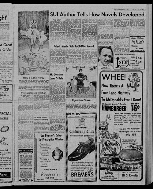 Daily Iowan (Iowa City, Iowa), 1960-11-11 - The Daily Iowan Historic ...