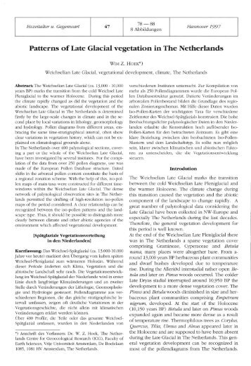 Patterns of Late Glacial vegetation in The Netherlands - VU-DARE ...