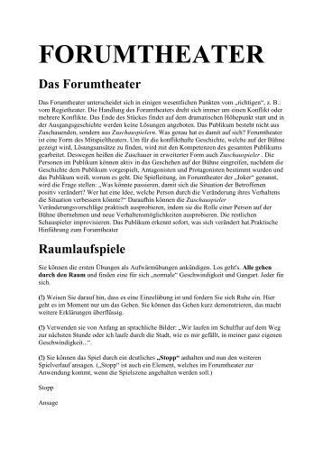 Spielesammlung: Forumtheater