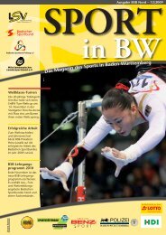 Sport in bw Nr. 12/09 - Badischer Sportbund Nord ev