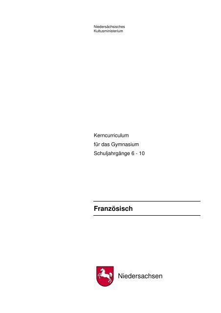 Französisch Niedersachsen - Niedersächsischer Bildungsserver