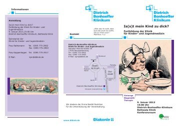 Programm - Dietrich Bonhoeffer Klinikum Neubrandenburg