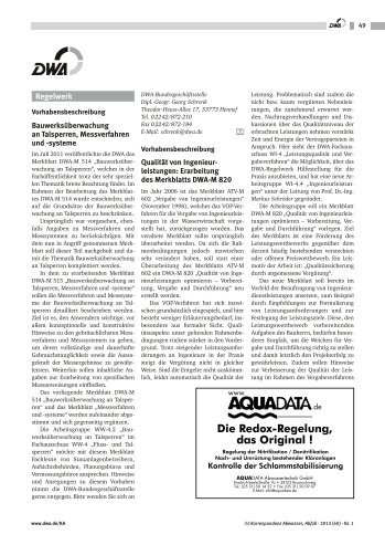 Gelbdruck des Merkblatts DWA-M 149-2