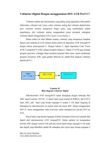 Voltmeter Digital Dengan menggunakan DST-AVR ... - Delta Electronic