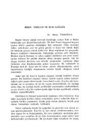 BİREY, TOPLUM vE RUH sAĞLıĞI Dr. Berka ÖZDOĞAN