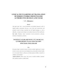 lexical peculiarities of translation humorous works from english ...