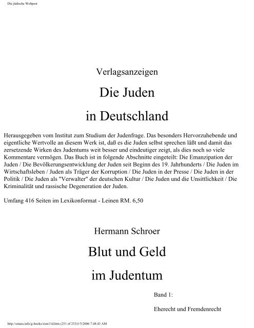 Die juedische Weltpest - Judendaemmerung auf dem ... - Der Stürmer