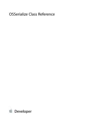 OSSerialize Class Reference (TP40011910 2.0.0) - Apple Developer