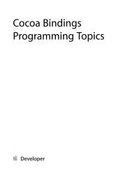 Cocoa Bindings Programming Topics - Apple Developer