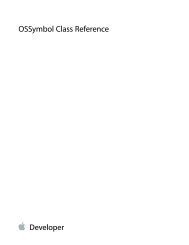 OSSymbol Class Reference - Apple Developer