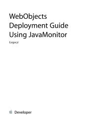 WebObjects Deployment Guide Using JavaMonitor - Apple Developer