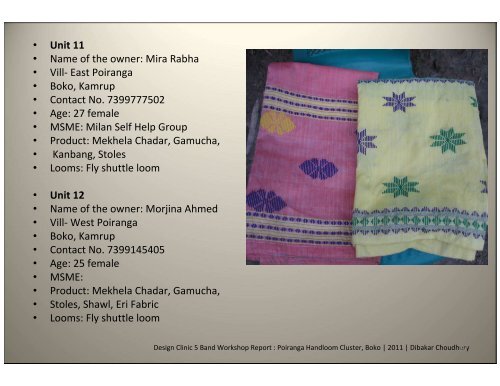 poiranga handloom cluster kamrup - Designclinicsmsme.org