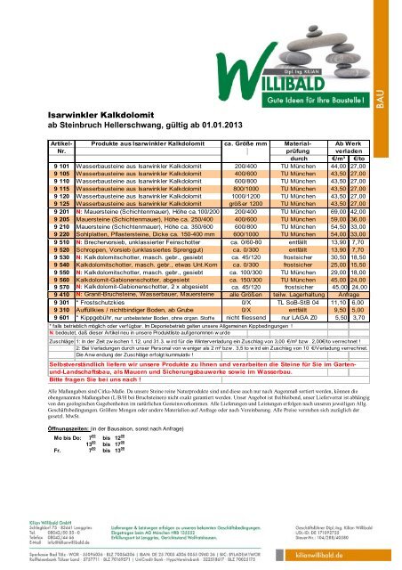 Steinbruch Hellerschwang, Isarwinkler Kalkdolomit - Kilian Willibald ...