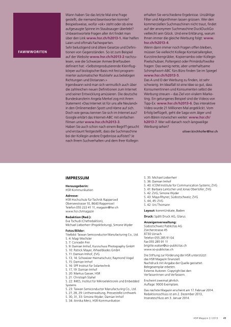 PDF-Download Magazin - Hochschule für Technik Rapperswil