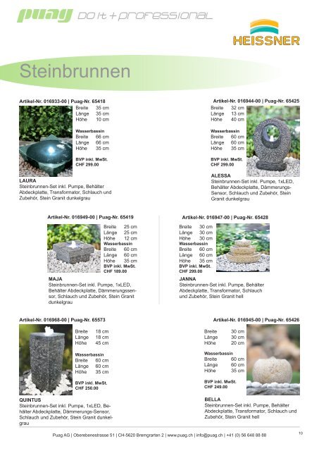 Heissner Decowater Outdoor Katalog - puag AG