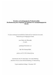 Emotion und pädagogische Professionalität: Die Bedeutung des ...