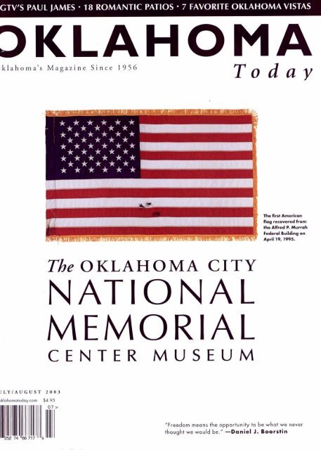 Oklahoma Today July-August 2003 Volume 53 No. 4