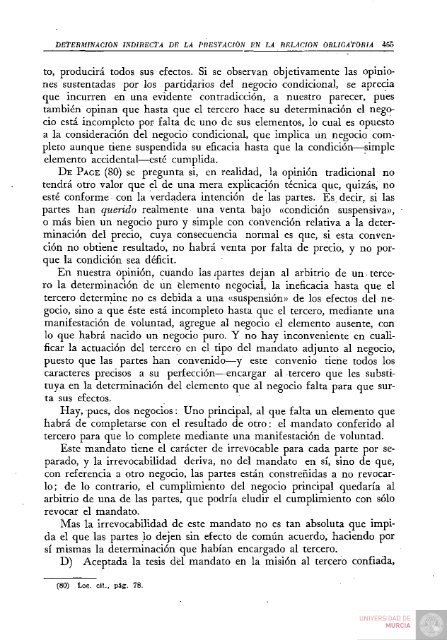 Determinación indirecta de la prestación en la relación ... - Digitum