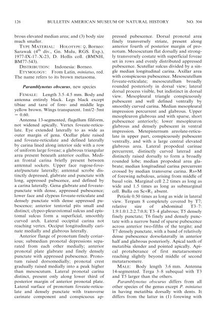 the cynipoid genus paramblynotus - American Museum of Natural ...