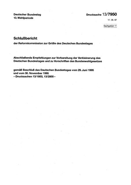 Schlußbericht - Deutscher Bundestag