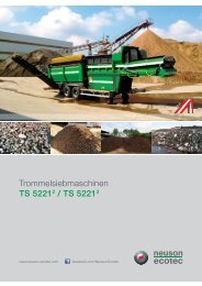 Trommelsiebmaschinen TS 52212 / TS 52213 - Neuson Ecotec GmbH