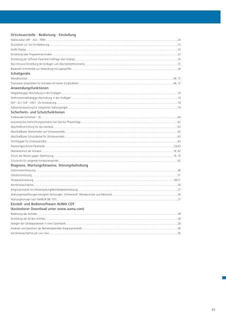 Elektrische Stellantriebe zur Automatisierung von ... - Auma