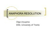ANAPHORA RESOLUTION - DISI