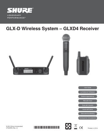 GLX-D with GLXD4 Receiver User Guide - Spanish - Shure