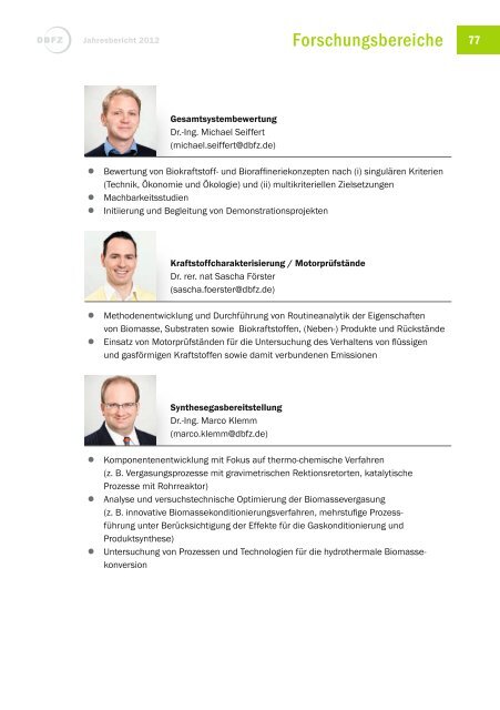 Jahresbericht 2012 - Deutsches Biomasseforschungszentrum