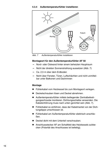 Montage- und Inbetriebnahmeanweisung Bedienungsanleitung