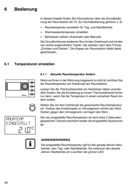 Montage- und Inbetriebnahmeanweisung Bedienungsanleitung