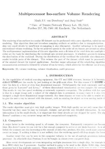 Mu ltip rocessor Iso-surface Volume Reudering