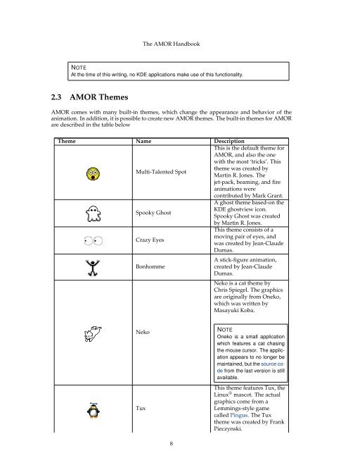 The AMOR Handbook - KDE Documentation