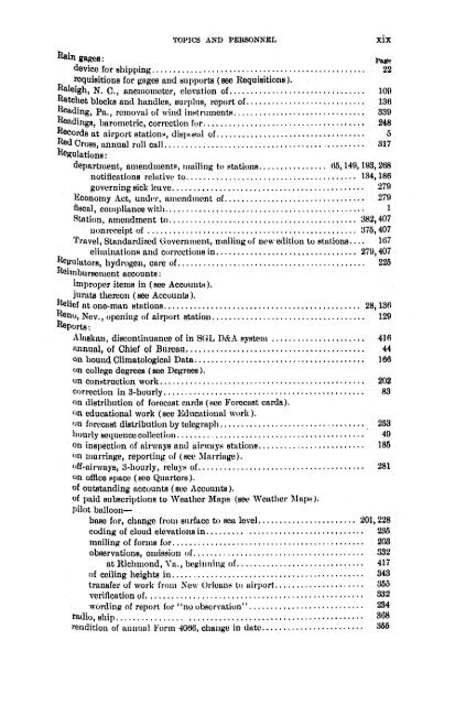 Weather Bureau topics and personnel / United States Department of ...