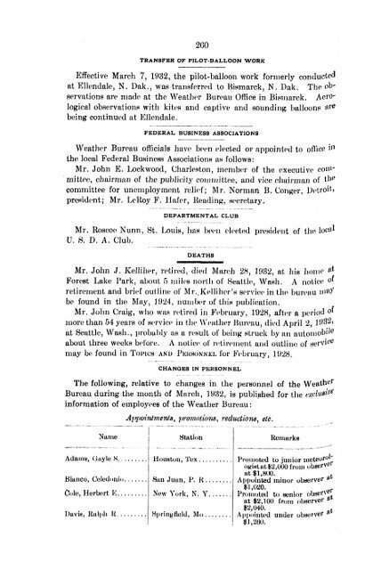 Weather Bureau topics and personnel / United States Department of ...