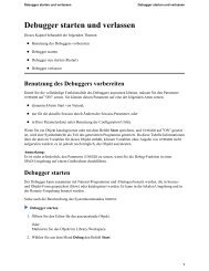 Debugger starten und verlassen - Software AG Documentation