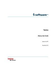 Tamino XQuery User Guide - Software AG Documentation