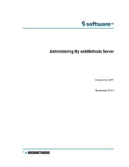 Administering My webMethods Server - Software AG Documentation