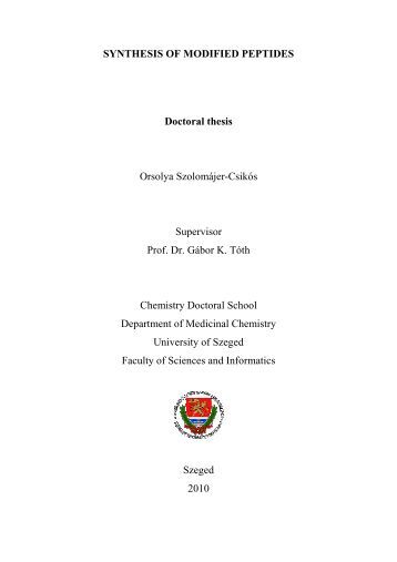 Phd thesis organic synthesis