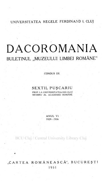 Buletinul "Muzeului limbei române"